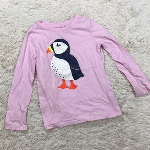 Cat & Jack Pink Penguin long sleeve shirt